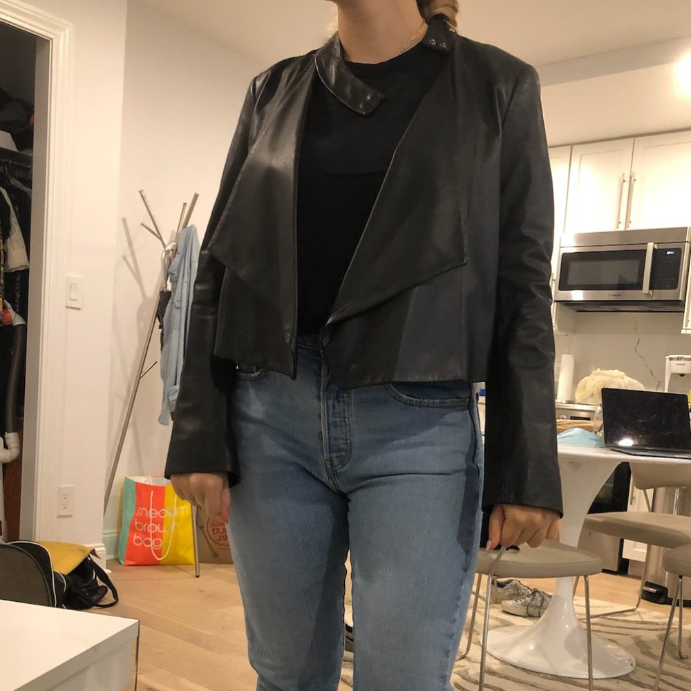 Intermix Leather Jacket
